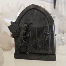 Load image into Gallery viewer, Gold Sheen Obsidian Fairy Door