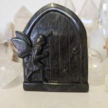 Load image into Gallery viewer, Gold Sheen Obsidian Fairy Door