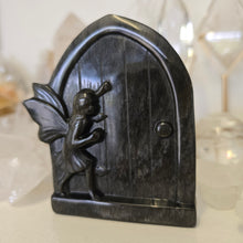 Load image into Gallery viewer, Gold Sheen Obsidian Fairy Door