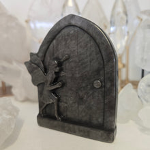 Load image into Gallery viewer, Silver Sheen Obsidian Fairy Door