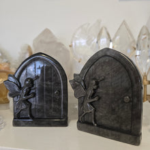 Load image into Gallery viewer, Silver Sheen Obsidian Fairy Door