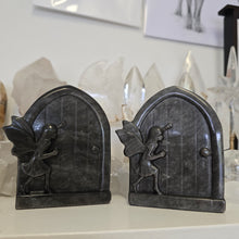 Load image into Gallery viewer, Silver Sheen Obsidian Fairy Door