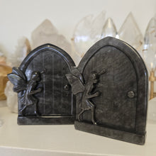 Load image into Gallery viewer, Silver Sheen Obsidian Fairy Door