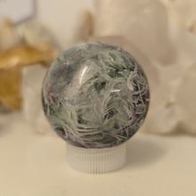 Load image into Gallery viewer, Feather Fluorite Sphere