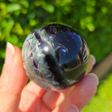 Load image into Gallery viewer, Feather Fluorite Sphere