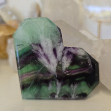 Load image into Gallery viewer, Feather Fluorite Heart - faceted