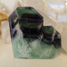 Load image into Gallery viewer, Feather Fluorite Heart - faceted