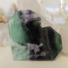 Load image into Gallery viewer, Feather Fluorite Heart - faceted