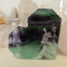 Load image into Gallery viewer, Feather Fluorite Heart - faceted