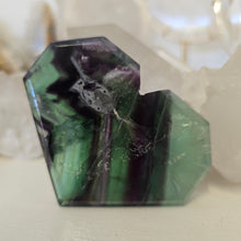 Load image into Gallery viewer, Feather Fluorite Heart - faceted