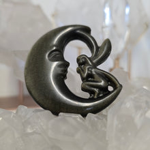 Load image into Gallery viewer, Gold Sheen Obsidian Fairy Moon