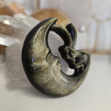 Load image into Gallery viewer, Gold Sheen Obsidian Fairy Moon