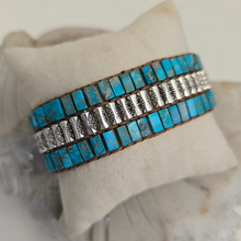 Load image into Gallery viewer, Tibetan Blue Jasper Wrap Bracelet