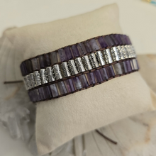 Load image into Gallery viewer, Tibetan Amethyst Wrap Bracelet