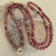 Load image into Gallery viewer, 108 Rhodonite Bead Mala Necklace/Bracelet