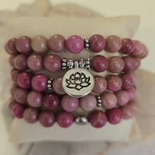 Load image into Gallery viewer, 108 Rhodonite Bead Mala Necklace/Bracelet