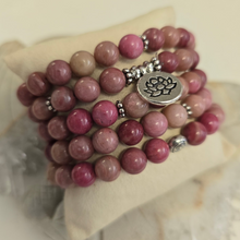 Load image into Gallery viewer, 108 Rhodonite Bead Mala Necklace/Bracelet