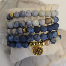 Load image into Gallery viewer, 108 Blue Picasso Jasper Mala Necklace/Bracelet