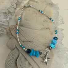 Load image into Gallery viewer, Turquoise Starfish Bead Anklet