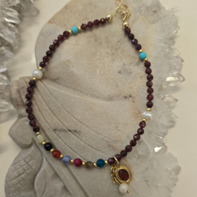 Load image into Gallery viewer, Garnet & Mixed Bead Anklet