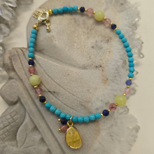 Load image into Gallery viewer, Turquoise & Mixed Bead Anklet