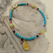 Load image into Gallery viewer, Turquoise & Mixed Bead Anklet