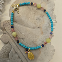 Load image into Gallery viewer, Turquoise & Mixed Bead Anklet
