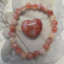 Load image into Gallery viewer, Fire Quartz Bracelet and Heart boxed set