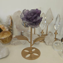 Load image into Gallery viewer, Amethyst Rose on Stand