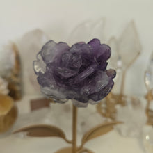 Load image into Gallery viewer, Amethyst Rose on Stand