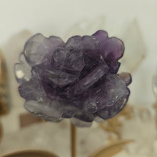 Load image into Gallery viewer, Amethyst Rose on Stand
