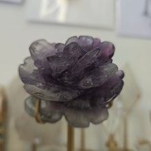 Load image into Gallery viewer, Amethyst Rose on Stand