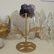 Load image into Gallery viewer, Amethyst Rose on Stand
