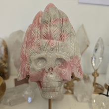 Load image into Gallery viewer, Pink Opal Indian Skull