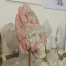 Load image into Gallery viewer, Pink Opal Indian Skull