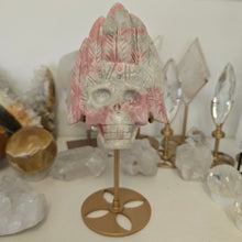 Load image into Gallery viewer, Pink Opal Indian Skull