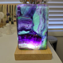 Load image into Gallery viewer, Rainbow Fluorite Square Lamp