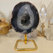 Load image into Gallery viewer, Agate Geode on Stand