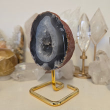 Load image into Gallery viewer, Agate Geode on Stand