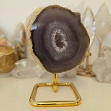 Load image into Gallery viewer, Agate Geode on Stand