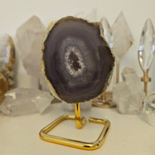 Load image into Gallery viewer, Agate Geode on Stand