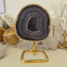Load image into Gallery viewer, Agate Geode on Stand