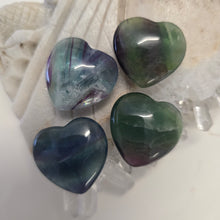 Load image into Gallery viewer, Rainbow Fluorite Hearts