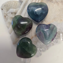 Load image into Gallery viewer, Rainbow Fluorite Hearts