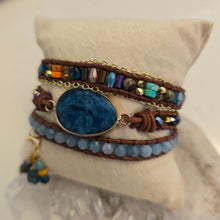 Load image into Gallery viewer, Blue Apatite Wrap Bracelet