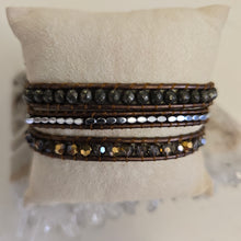 Load image into Gallery viewer, Pyrite Bronze Wrap Bracelet