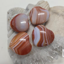 Load image into Gallery viewer, Banded Carnelian Hearts