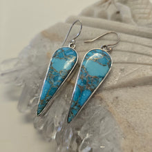Load image into Gallery viewer, Mojave Turquoise Sterling Silver Ear-rings