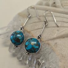 Load image into Gallery viewer, Mojave Turquoise Sterling Silver Ear-rings