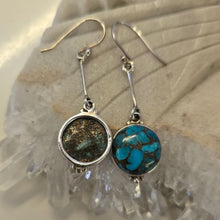 Load image into Gallery viewer, Mojave Turquoise Sterling Silver Ear-rings
